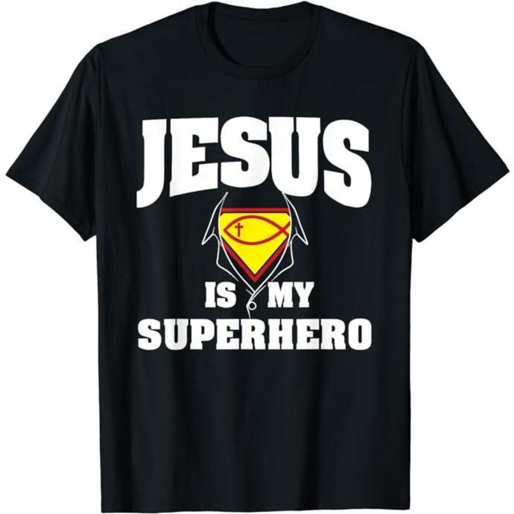 Cute Jesus Desig Jesus Superhero Faith T-Shirt
